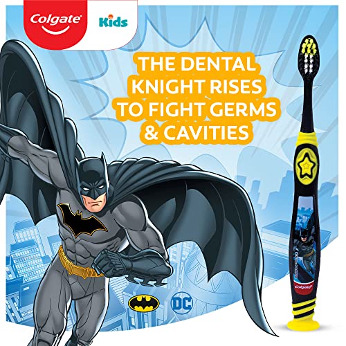 Kids Batman Black Toothbrush, Extra Soft With Tongue Manual Cleaner - 1 Pc