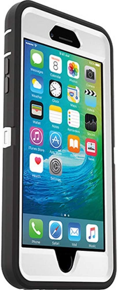Defender Series Rugged Case for iPhone 6s Plus & iPhone 6 Plus Non-Retail Packaging - Black/White - CASE ONLY