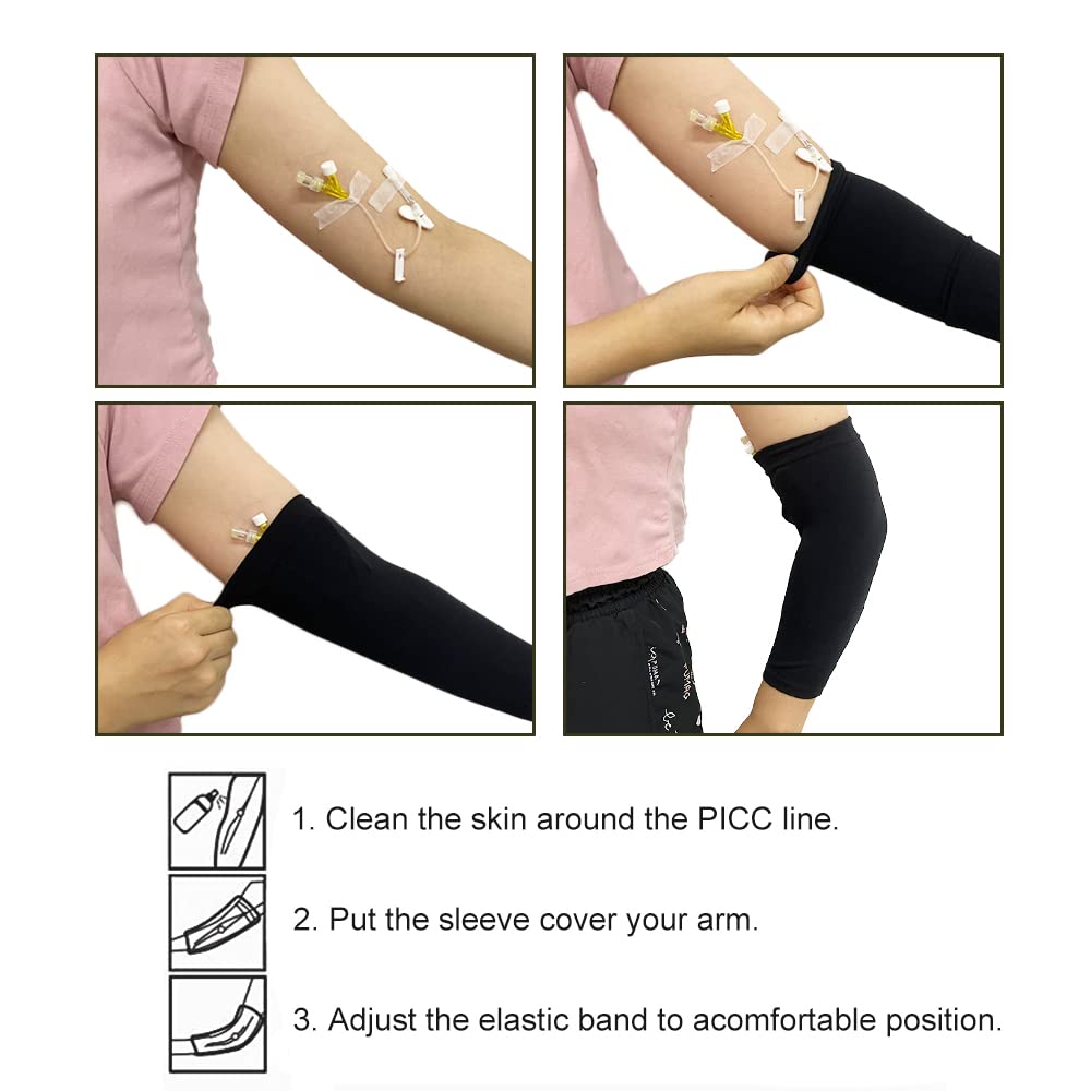 PICC Cover Protetcor 2 PCS, Breathable Arm Nursing Cast Cover Supplies for Arm Circumference 9-14