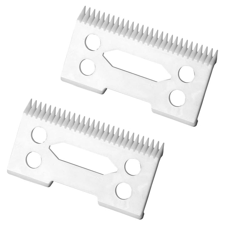Professional 2pcs ceramic blades for Wahl Senior cordless Clipper 2 Hole Clipper ceramic Blade cutter,ceramic clipper replacement blades (WHITE)