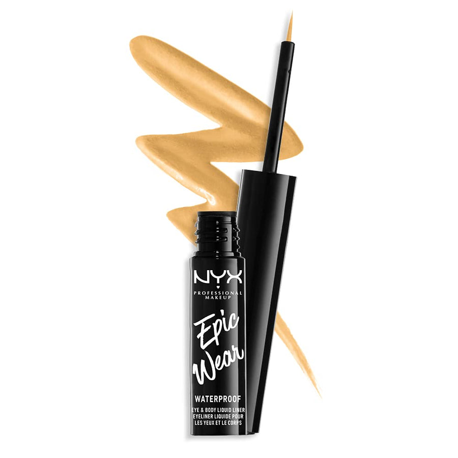 PROFESSIONAL MAKEUP Epic Wear Liquid Liner, Long-Lasting Waterproof Matte Eyeliner - Yellow