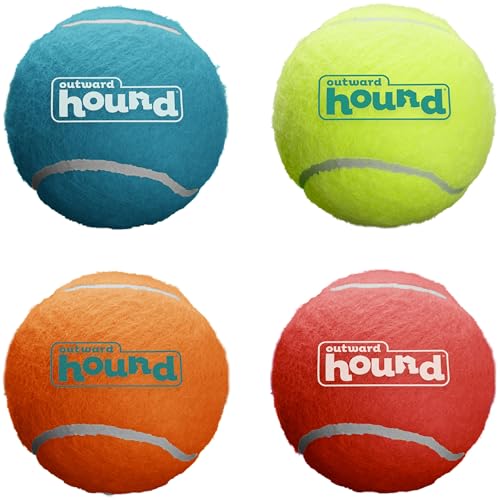Squeaker Ballz Fetch Dog Toy, Medium - 4 Pack