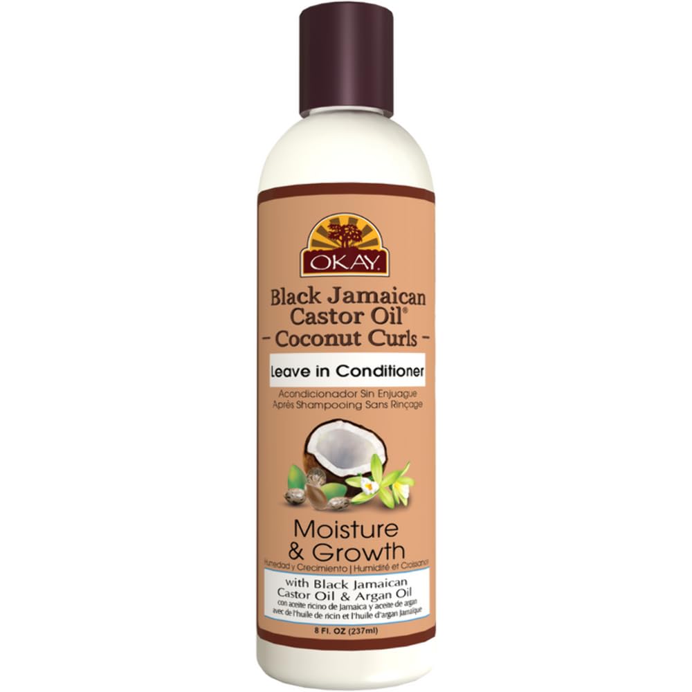 Black Jamaican Castor Oil Leave In Conditioner, Coconut, 8 Ounce