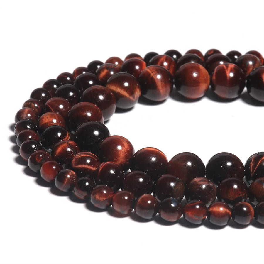 6mm Red Tiger Eye Gemstone Round Loose Beads Natural Stone Beads for Jewelry Making