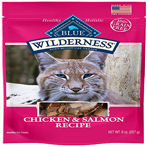 Wilderness Grain Free Soft-Moist Cat Treats, Chicken & Salmon 8-oz Bag