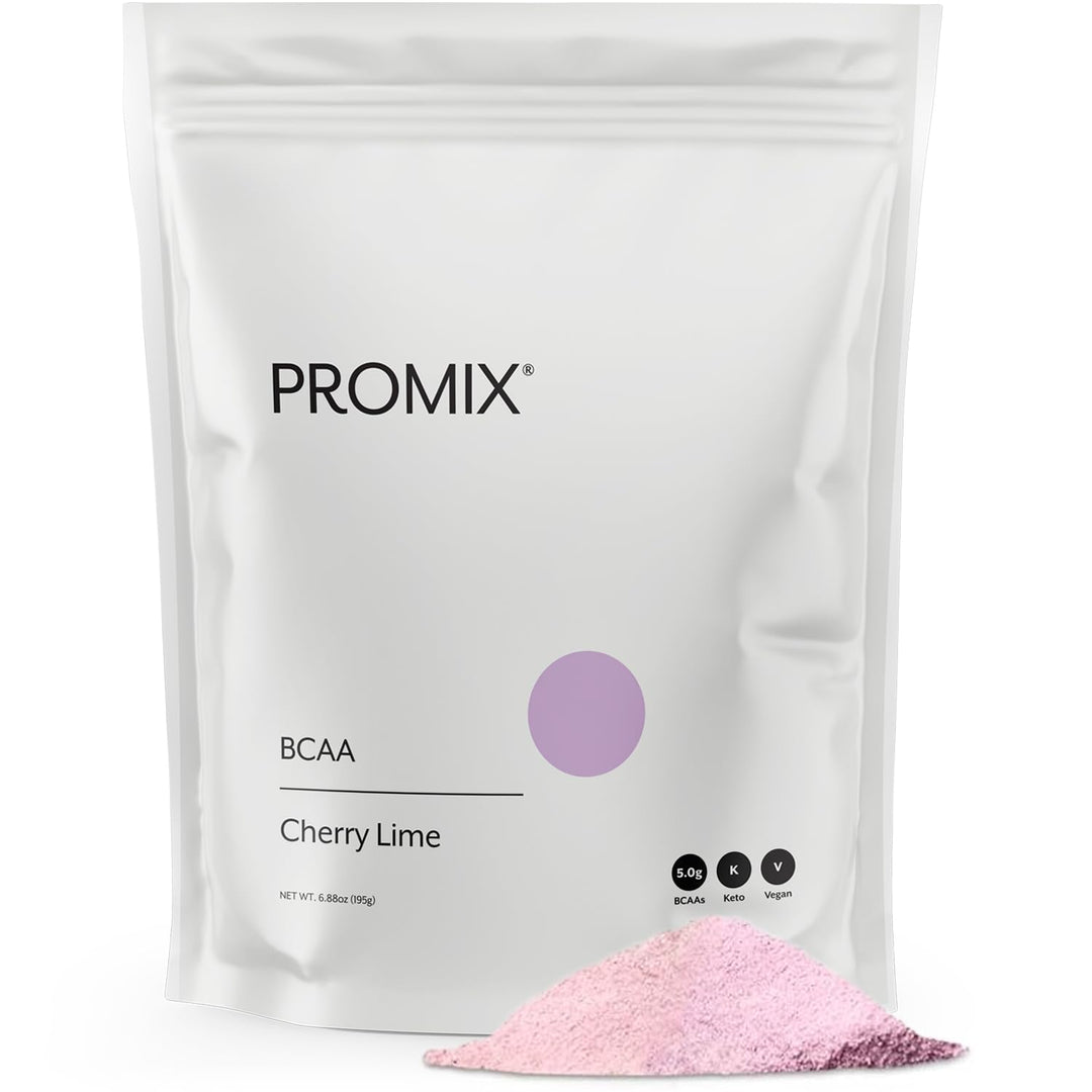 Promix BCAA Post-Workout Energy Powder, Cherry Lime - Plant-Based Branched Chain Amino Acids Supports Lean Muscle Growth, Recovery, Endurance & Reduces Soreness - Zero Fat, Sugar & Carbs - Gluten-Free