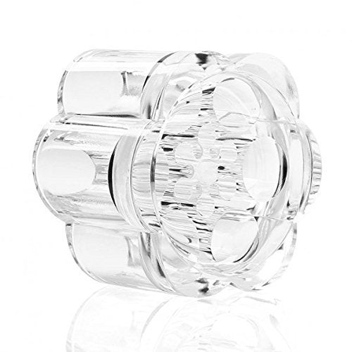 12 Spaces Clear Transparent Acrylic Flower Style Cosmetic and Makeup Brush Holder Stand/Organizer, 5.6 Ounce