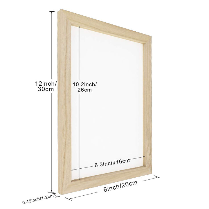 3 Size Wooden Paper Making Mould Frame Papermaking Screen for DIY Paper Craft and Dried Flower Handcraft