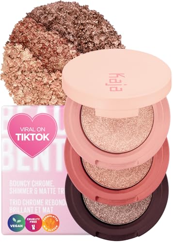 Beauty Bento Collection - Bouncy Eyeshadow Trio | Peach Orange Tones, Travel Size, 02 Orange Blossom, 2019 Allure Best of Beauty Award, 0.03 Oz