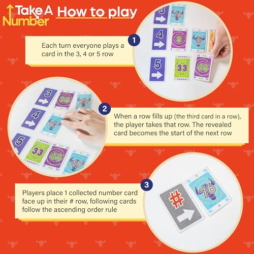 Games Take 5 & Take a Number – Two Complete Games in One – Take 5 is The Classic 6 Nimmt! & Take a Number is Also Known as X Nimmt! – Classic Card Games for Kids & Adults Ages 8 & Older