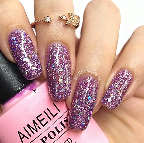 Shellac Soak Off UV LED Gel Nail Polish - Princess (049) Glitter 10ml
