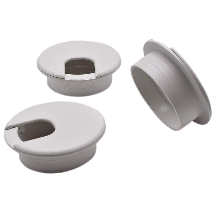 2 inch(50mm) White Desk Hole Cover Grommet ABS Plastic Wire Organizers for Computer Desk Cabinet (3 Pack)