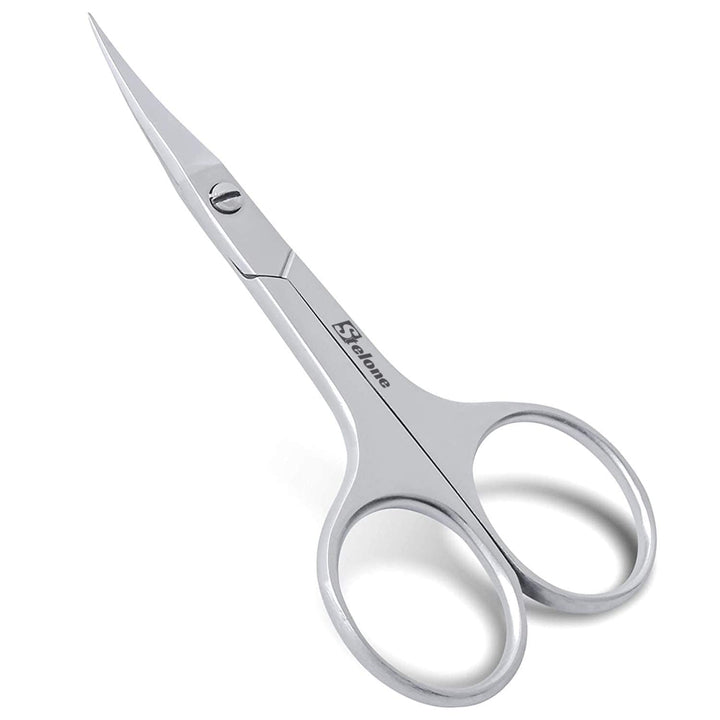 Multi-Purpose Cuticle Scissors Stainless Steel Curved Blade Little Manicure Scissors - Eyebrow Scissors for Women, Cosmetic & Brow Scissors for Facial Hair & Eyelash Trimming