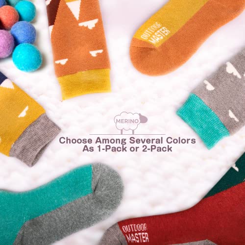 Kids Ski Socks - Merino Wool Blend, Over the Calf Design (S, Gray - 2)