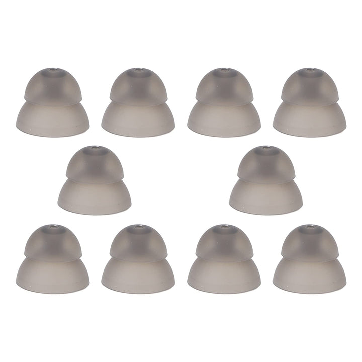 10 Pcs Hearing Aid Domes, Soft Silicone Hearing Aid Earplug Anti Static Hearing Aid Eartips Detachable and Removable Hearing Aid Power Domes Double Layer Tips(Black)