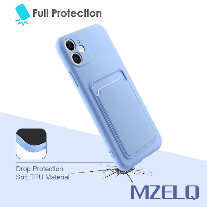 Wallet Case for iPhone 11 (6.1 inch), Card Holder Camera Protection Cover for iPhone 11 + Screen Protector, Soft Slim Card Slot Case Compatible with iPhone 11 Phone Case -Purple