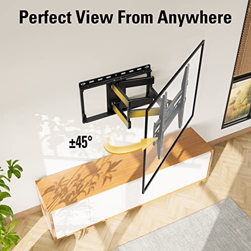 TV Wall Mount for 32-65 Inch Television,Mount with Swivel and Tilt, Full Motion Bracket with Articulating Dual Arms, Fits 16inch Studs, Max VESA 400X400 mm, 99lbs, MD2380