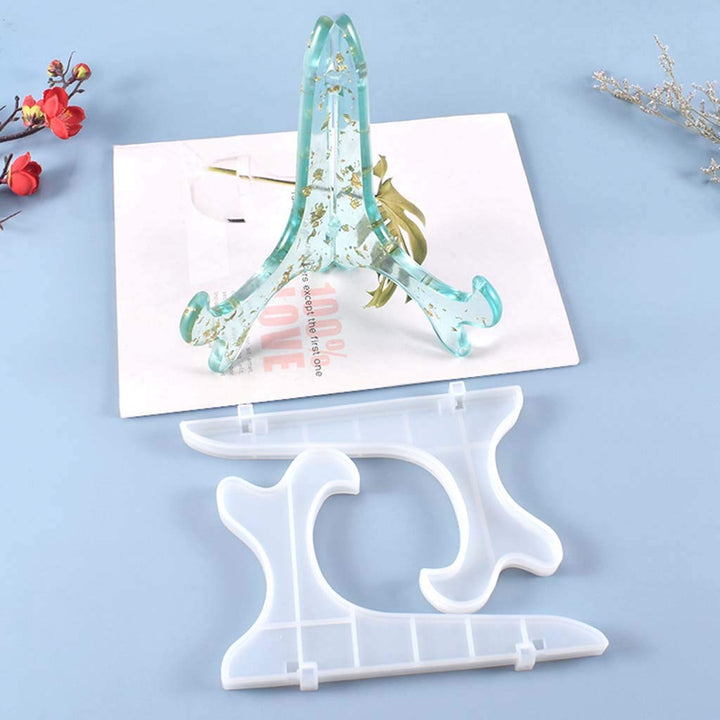 8 Display Stand Epoxy Resin Mold Silicone Plate Holder Casting Molds Table Storage Stand Easels Plate Mold for Table Top Certificate Pictures Frame Book Home Decoration 2PCS