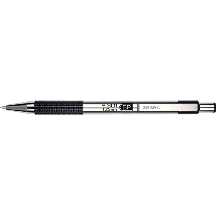 F-301 Ballpoint Retractable Pen, Black Ink, Medium Point, EA - ZEB27211