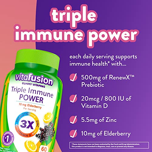 Triple Immune POWER Gummy Vitamins, 60ct