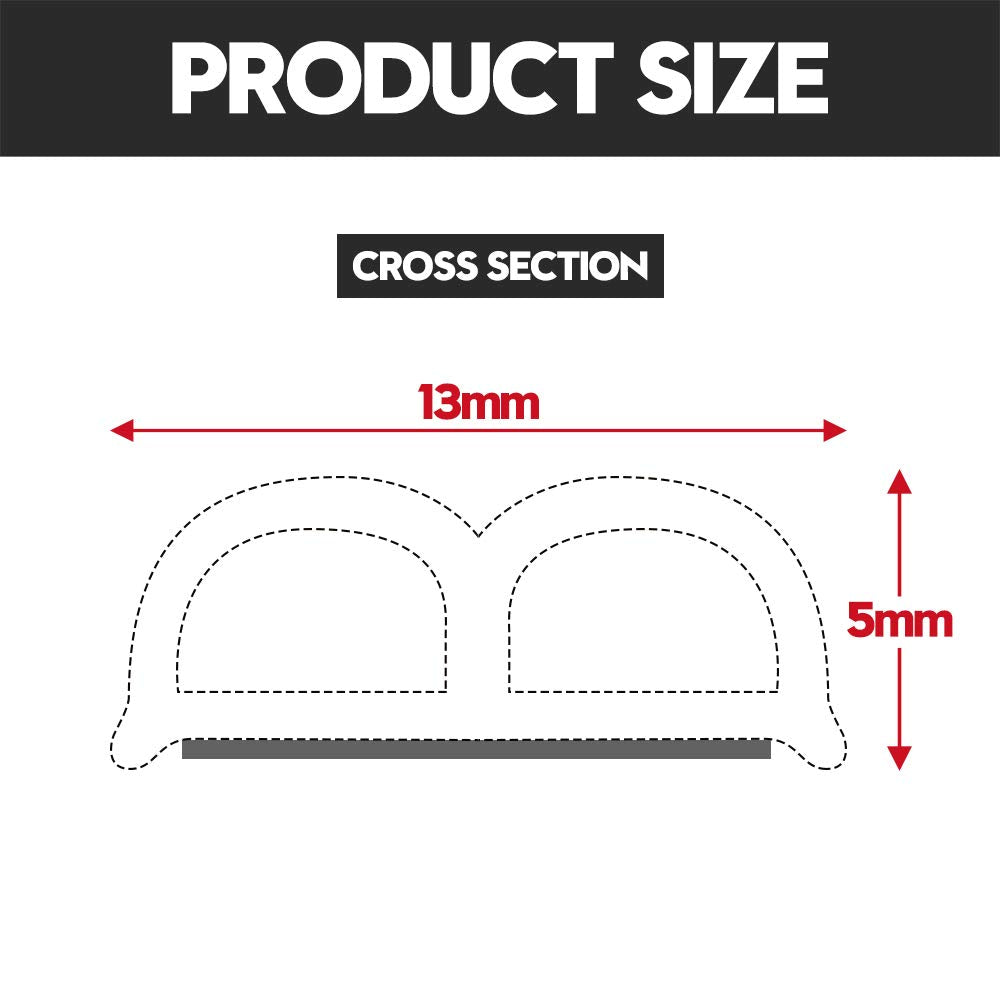 Car Door Seal Strip,Universal Car Truck Motor Rubber Seal Strip,Weatherstrip for Car Window Door Sunroofs Engine Cover Soundproofing,Total 33Feet Long(2 Rolls of 16.5 Ft Long)