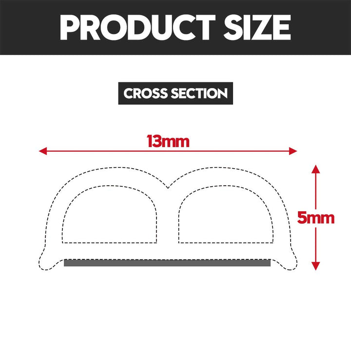 Car Door Seal Strip,Universal Car Truck Motor Rubber Seal Strip,Weatherstrip for Car Window Door Sunroofs Engine Cover Soundproofing,Total 33Feet Long(2 Rolls of 16.5 Ft Long)