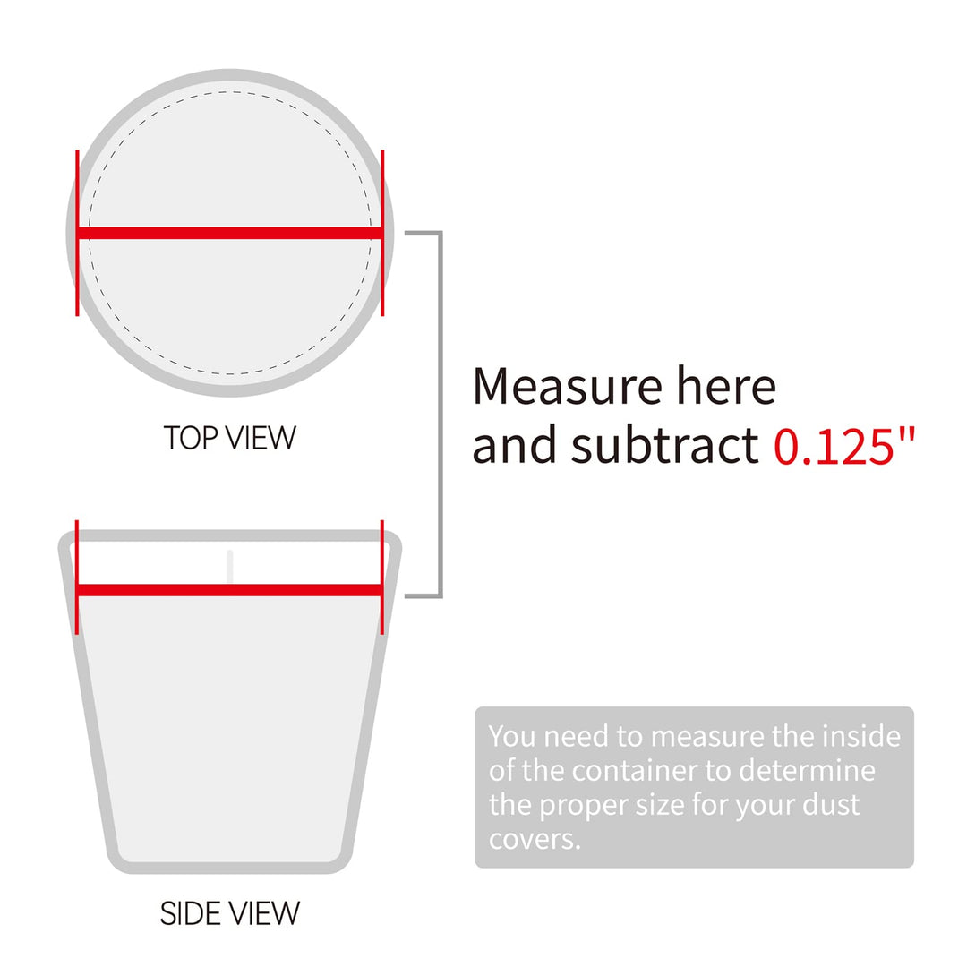 Candle Dust Covers, 48pcs Printed White Matte Candle Dust Lid with Pull Tab for Candle Making (12 Sizes)