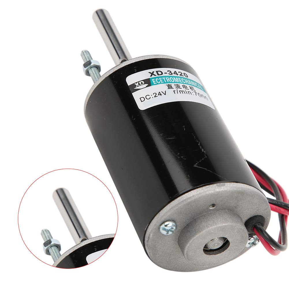 12V/24V 30W CW/CCW Permanent Magnet DC Motor Reversible Electric Gear Motor High Speed Low Noise for DIY Generator (24V 6000RPM)