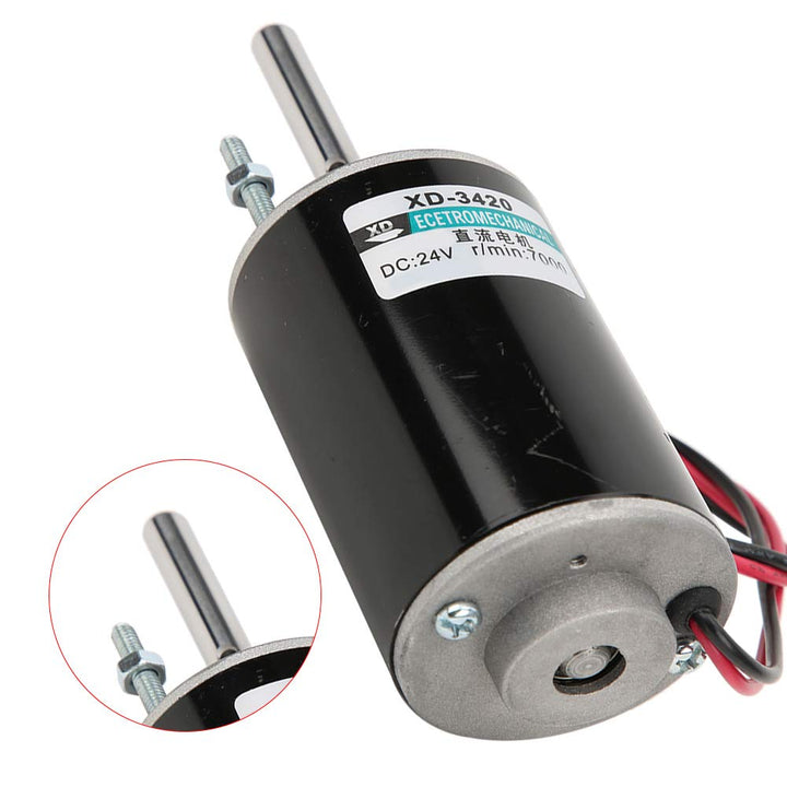 12V/24V 30W CW/CCW Permanent Magnet DC Motor Reversible Electric Gear Motor High Speed Low Noise for DIY Generator (24V 6000RPM)