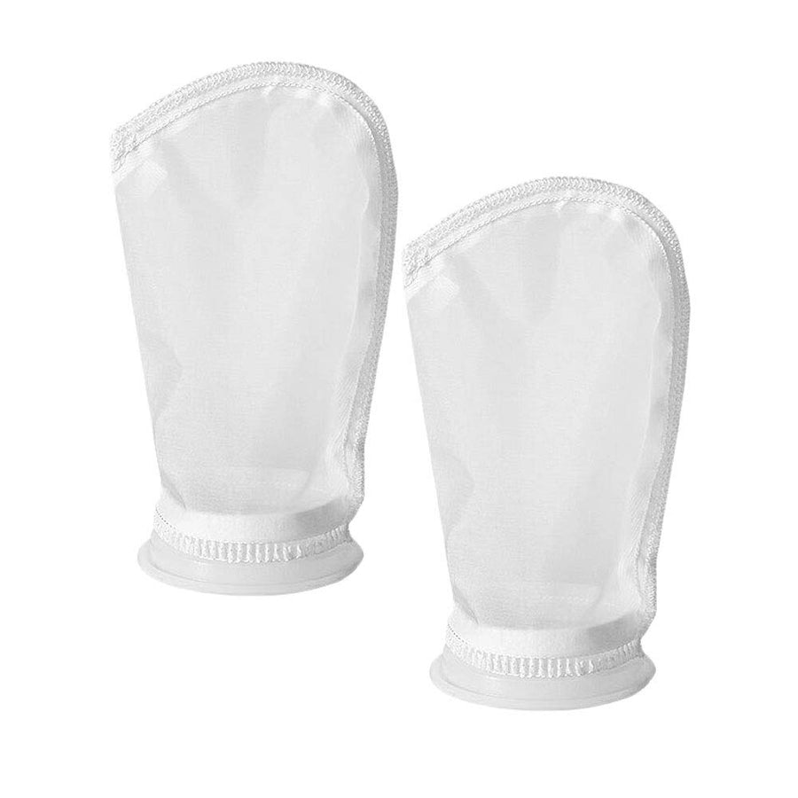 2 Pack 300 Micron 4 Plastic Ring, 9 Short Bag Nylon Mesh 4 Inch Filter Socks Bags for Aquarium Marine Reef Sump