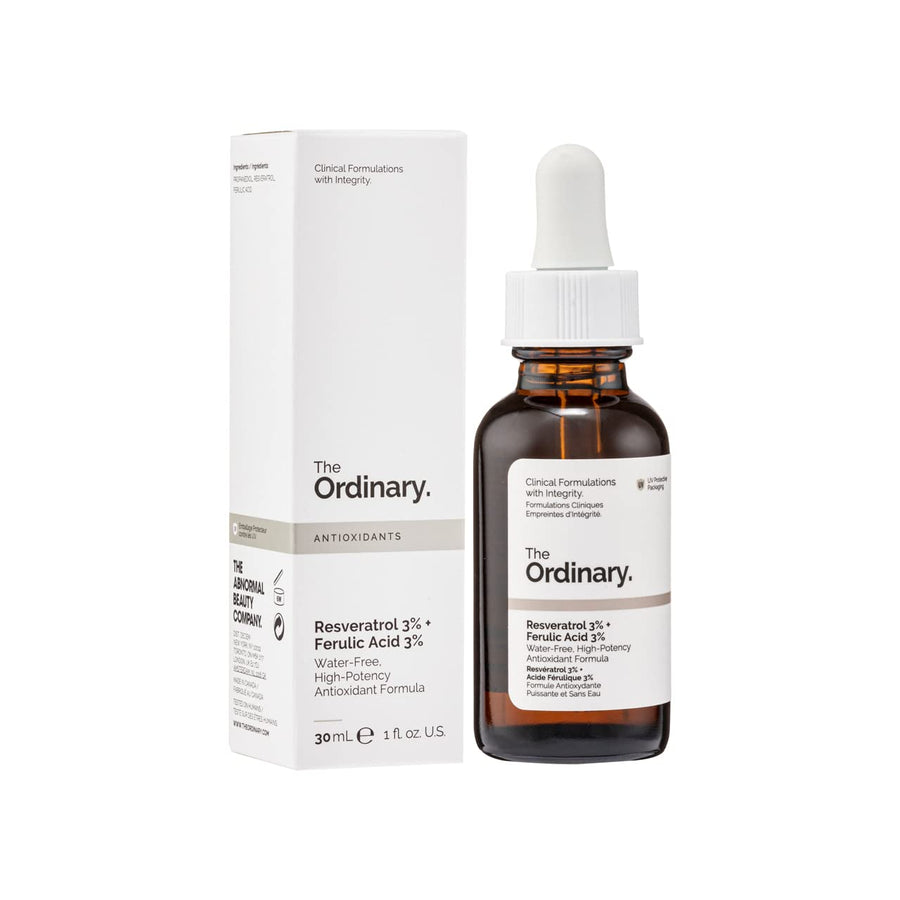 The Ordinary Resveratrol 3% + Ferulic Acid 3%, Antioxidant Serum for Anti-Aging, 1 Fl Oz