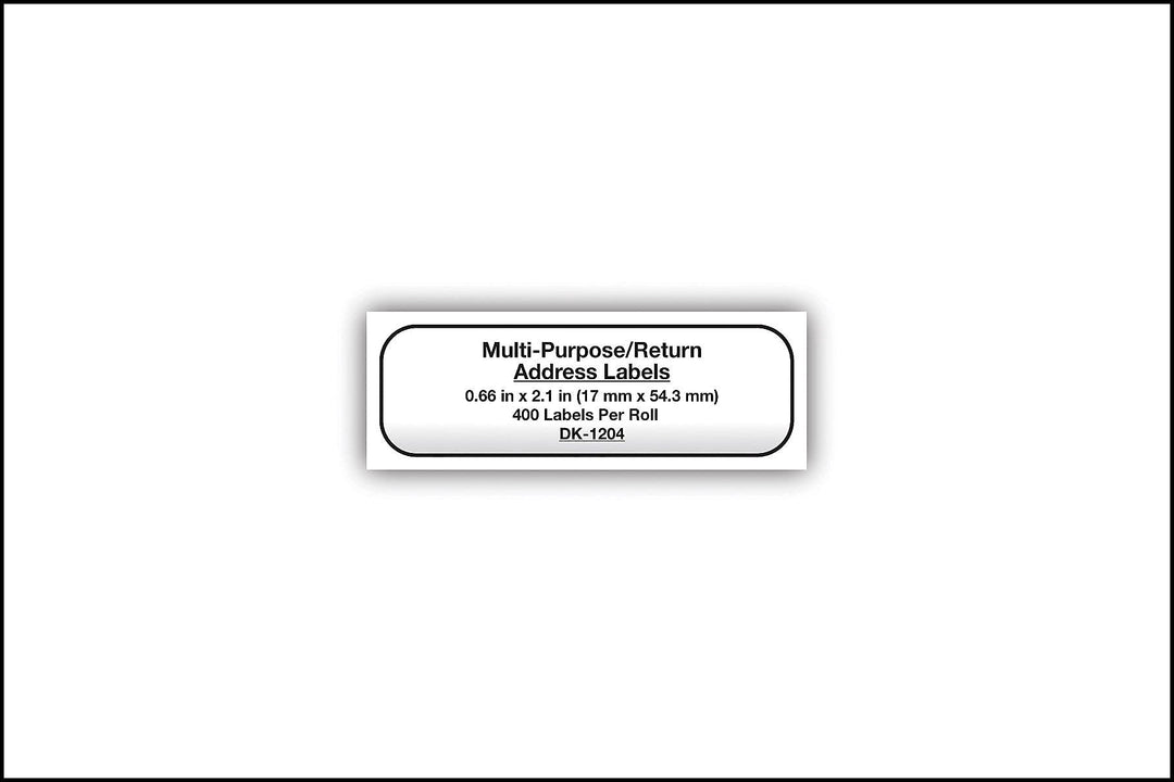 Genuine DK-1204 Multipurpose Paper Label Roll, Die-Cut Paper Labels, Engineered for Excellence, 400 Labels Per Roll