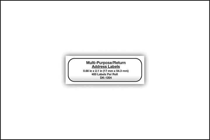 Genuine DK-1204 Multipurpose Paper Label Roll, Die-Cut Paper Labels, Engineered for Excellence, 400 Labels Per Roll