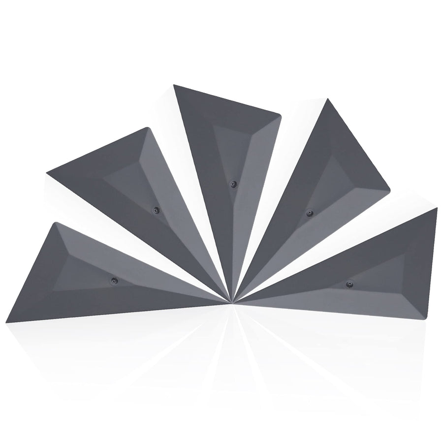 Window Tint Squeegee Corner Squeegee Card Scraper Window Tint Tools Vinyl Wrap Tool Kit Triangle Squeegee Tint kit for Car Wrapping Window Tinting Film Installation Application - 5Pcs Grey