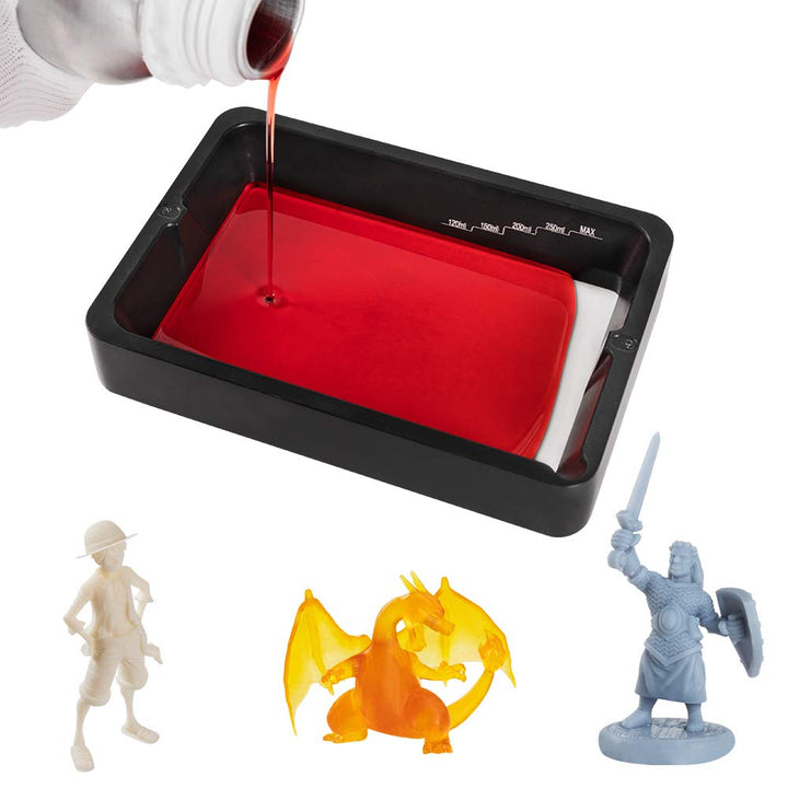 3D Printer Resin Vat Anodized Aluminium with FEP Film & Steel Ring Preinstalled, Durable Metal Frame Resin Tank (Photon Mono 4K)