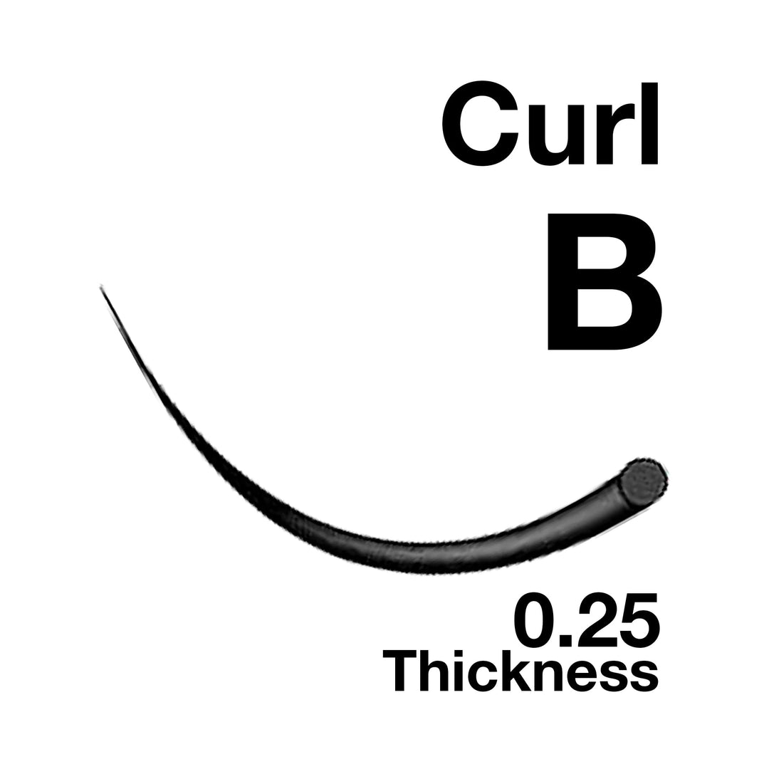 Eyelash Extensions 0.25mm Thickness B Curl Length 13mm Silk Mink Fake Eye Lashes In One Tray