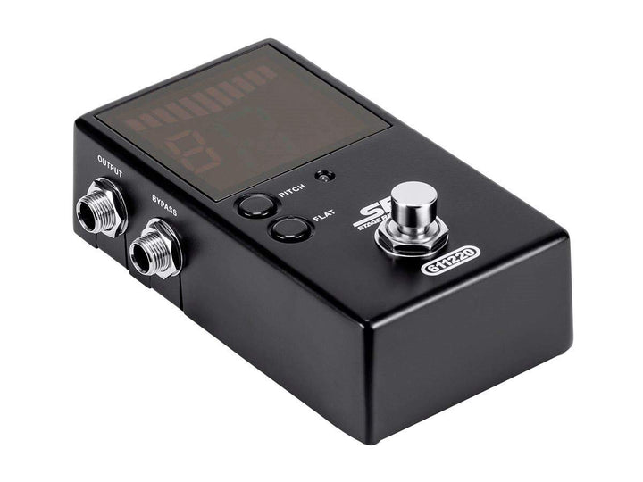 Chromatic Pedal Tuner - Black, Normal & True-Bypass Outputs, Easy to Tune Your Bass & Guitars - Stage Right Series
