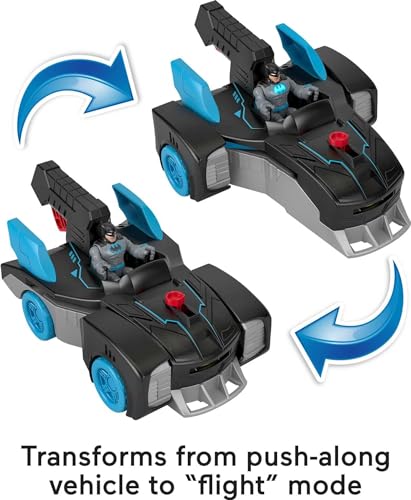 Imaginext DC Super Friends Batman Toy Bat-Tech Batmobile Car & Light-Up Figure for Preschool Pretend Play Kids Ages 3+ Years
