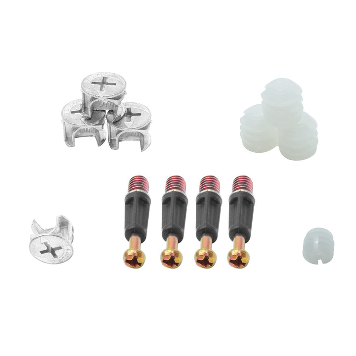 24 Set 35mm Cam Screw Cam Dowel for Furniture Connecting, 3 in 1 Cam Lock Nut Set 15mm Cam Connector Bolt Fitting Cabinet Pre-Inserted Nut for Drawer Dresser