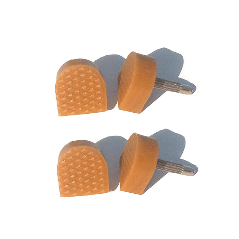 6 Pairs Women Lady Beige 10MM 0.4Inch Size Fine Core U Shaped High Heel Shoes Tips Manufacture Repair Dowels High Heel Cap Protectors Non-Slip Durable Reduce Footsteps Noise