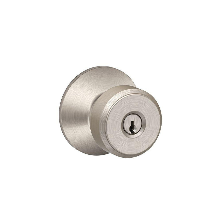 F51A BWE 619 Bowery Knob Keyed Entry Lock, Satin Nickel