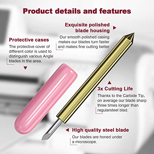 Cutting Blades Compatible with Explore Air/Air 2/Explore Air 3, 10PCS Premium Deep Point Blade Compatible with Maker/Maker 3 Cutting Machines