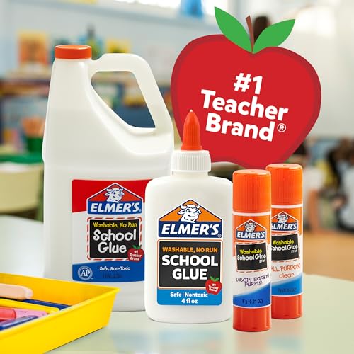 Elmer's Disappearing Purple School Glue Sticks, Washable, 7 Grams, 30 Count