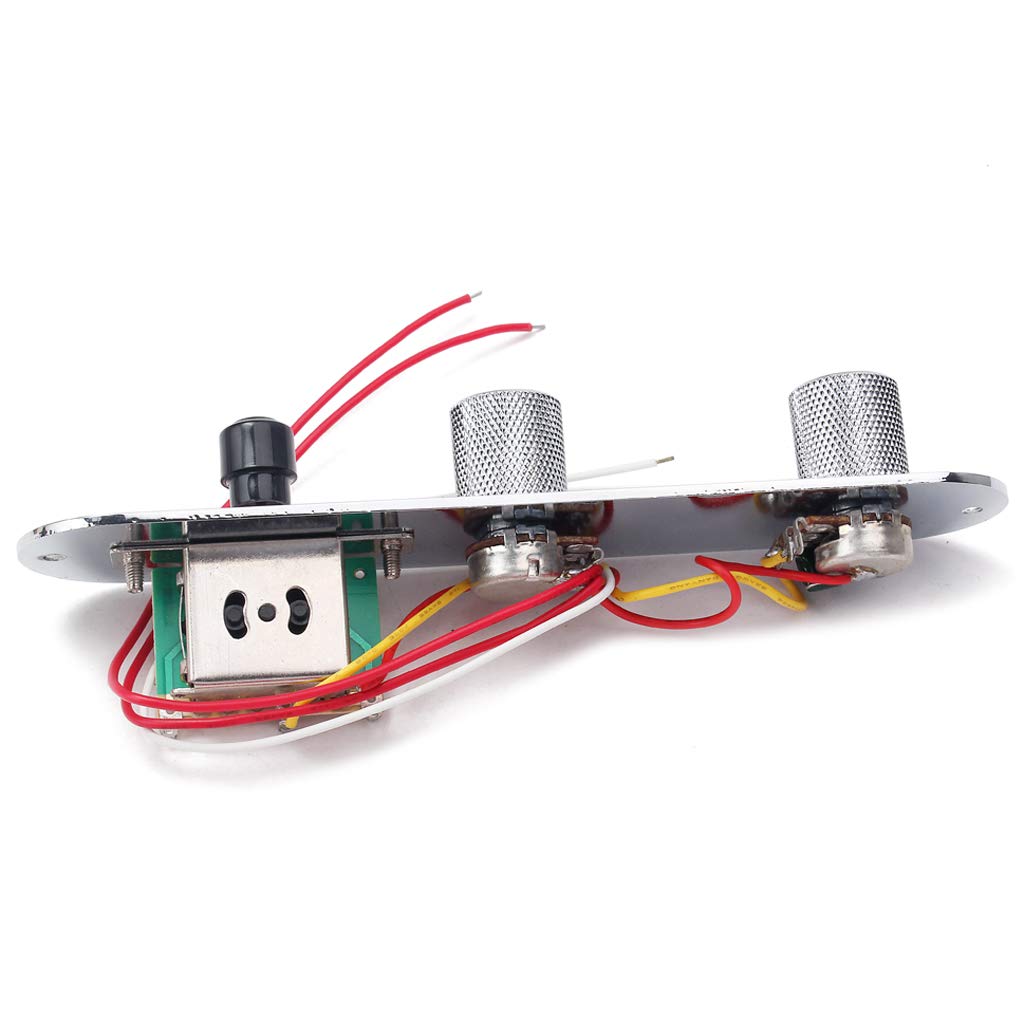 Guitar Fully Loaded Control Plate Pre Wired 3 Way Control Plate With Wiring Harness For Fender Tele Telecaster Electric Guitar,Chrome