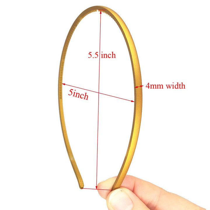 13pcs Thin Headbands for Girls Women 4mm Skinny Plastic Headbands with Teeth Simple Hard Headband For Teen Girls Kids Lady