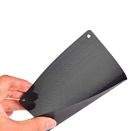 120mm Computer Fan Filter, 12cm PC Fan Dust Filter, 4.72 Inches Black PVC Dustproof Mesh Cover Guard for Computer Cooler Fan Case with M5×10 Screws - 4 Pack (120mm)