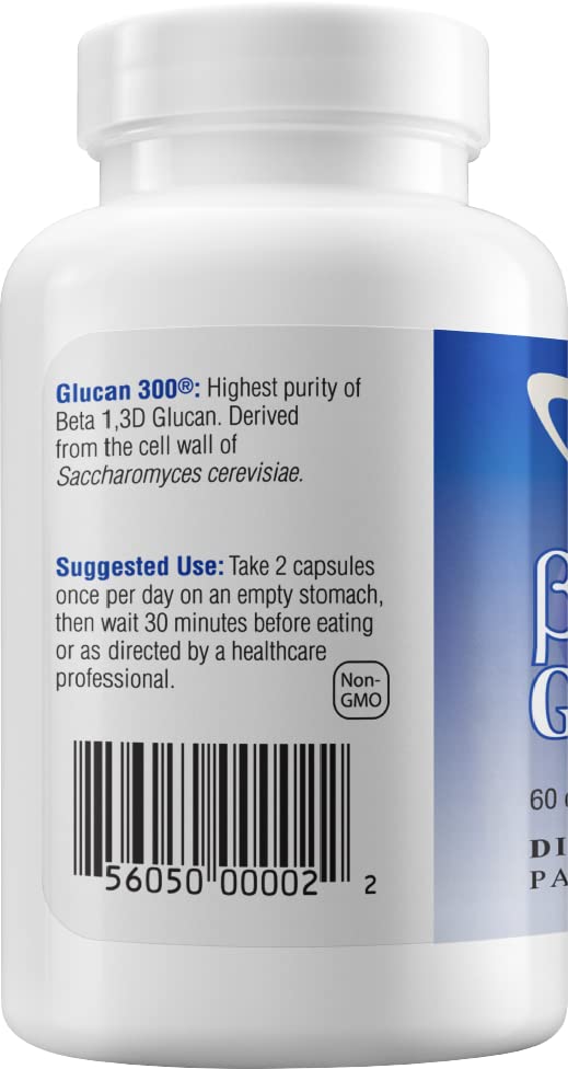 Immune Support Supplement with 500mg of Highly Purified Beta Glucan Per Capsule (Pack of 1)