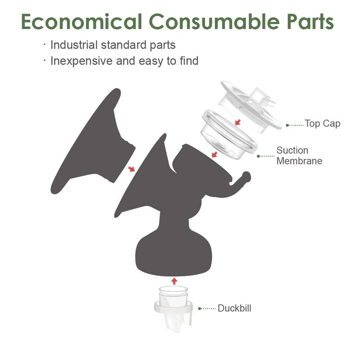 Replacement Parts Compatible with Avent Comfort Pump, Valve, Diaphragm for Single and Double Electric Pumps; Made