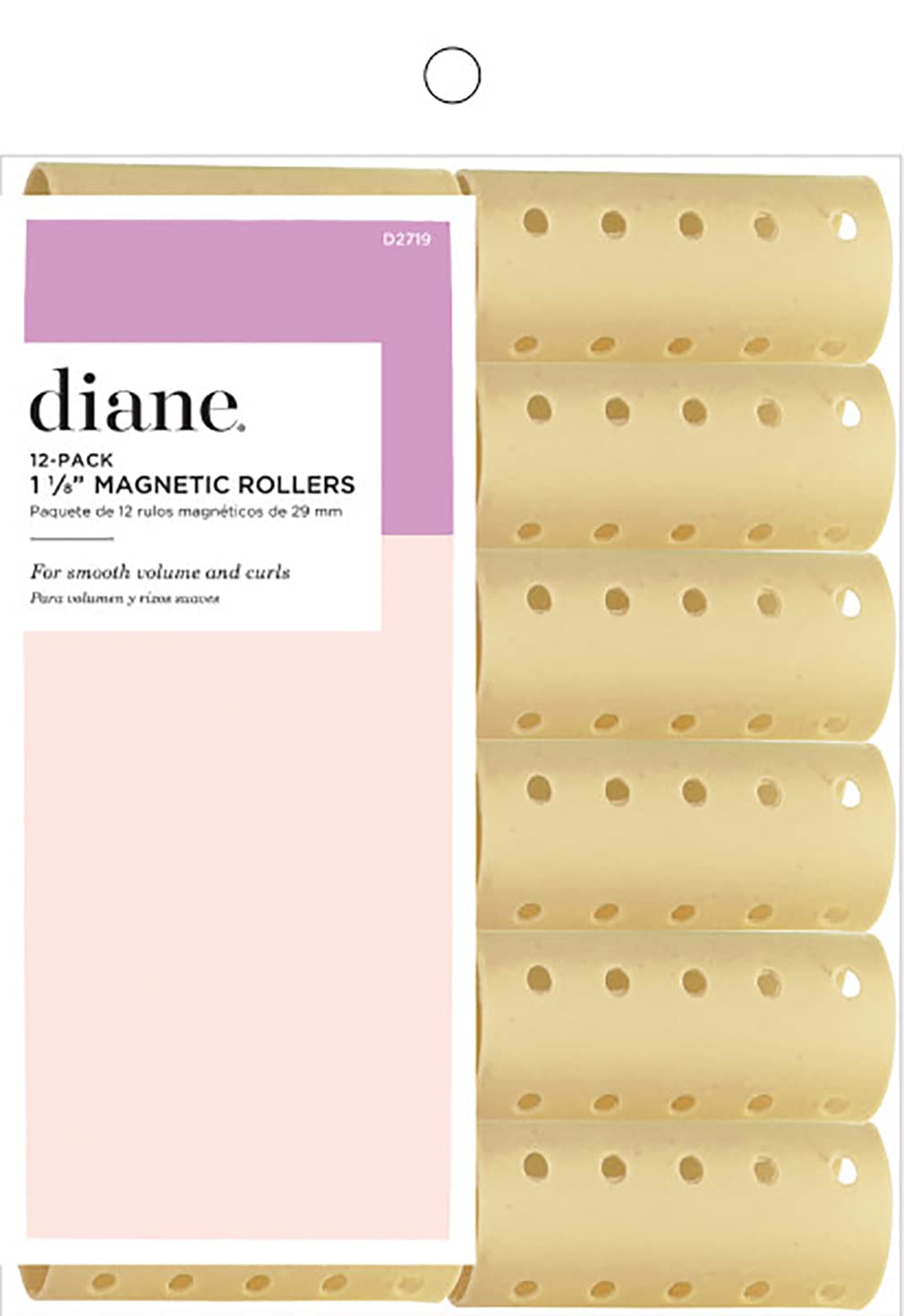 Magnetic Hair Rollers, Beige, 1 1/8 Inch