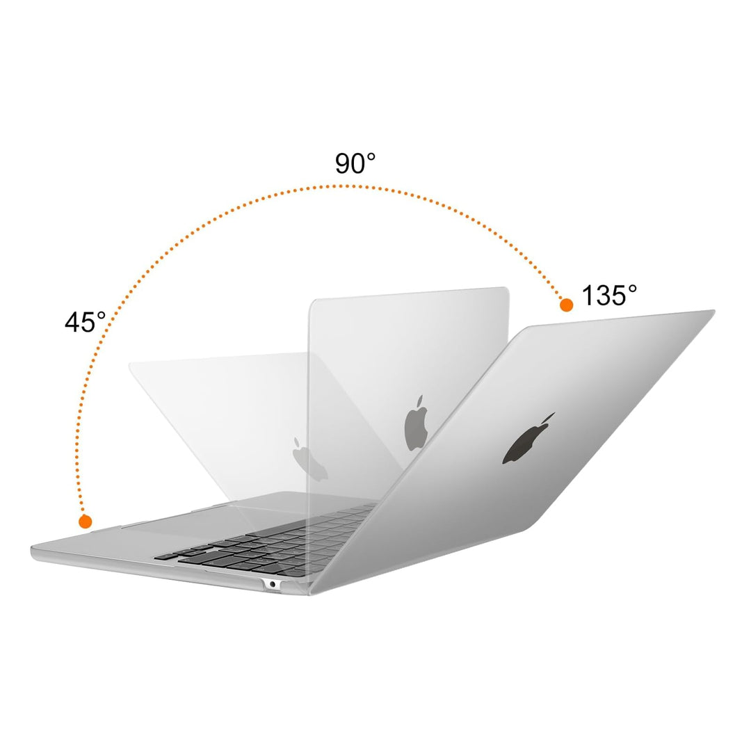 Compatible with MacBook Air 13 inch Case 2024 2023 2022 Release M3 A3113 M2 A2681 with Touch ID, Protective Plastic Hard Shell Cover Compatible with MacBook Air 13.6 inch Case, Frost